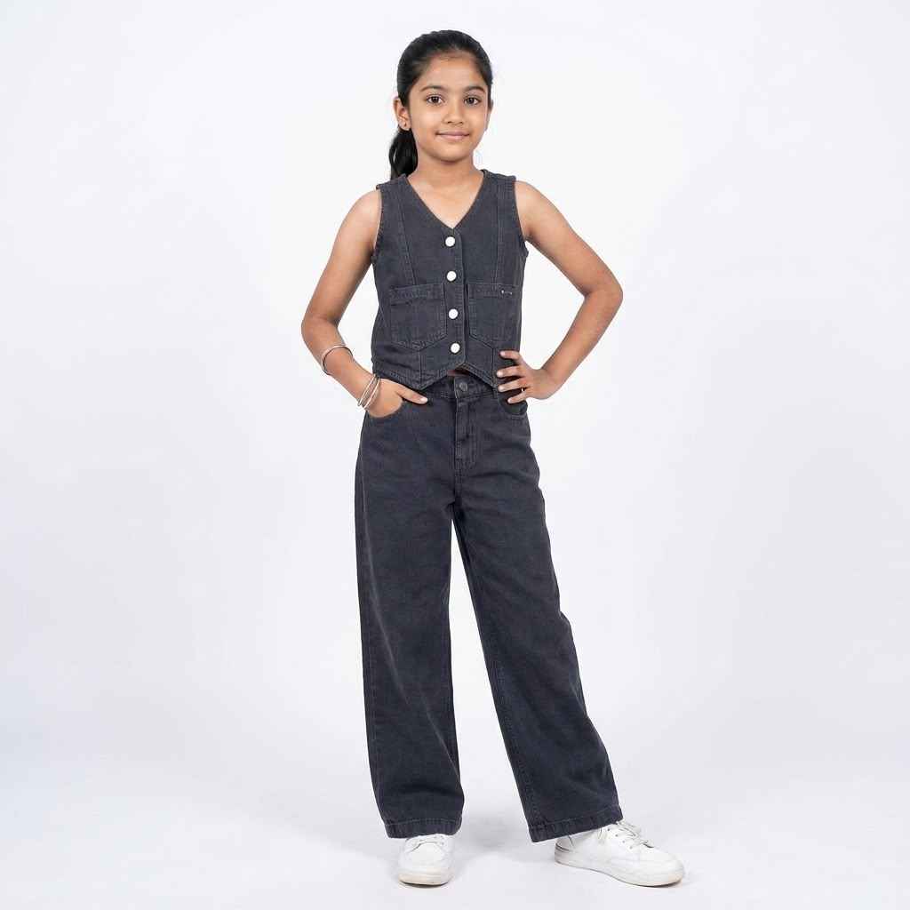 Bow Denim Co-ord Set